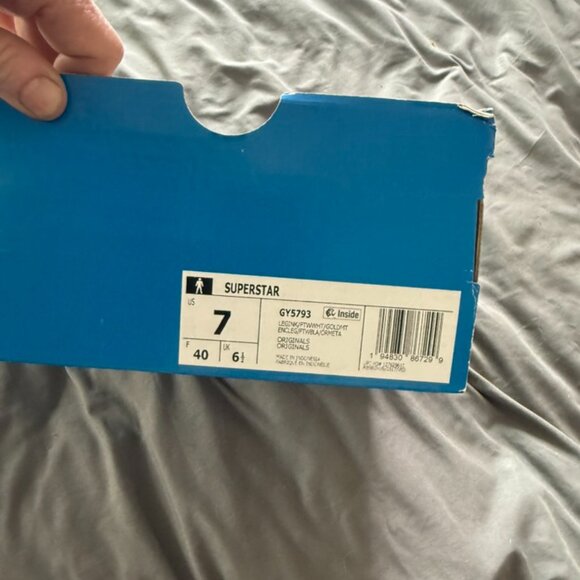 Adidas Platform Superstars w/ Gold aglets and logo Women's SZ 8 - Picture 2 of 8